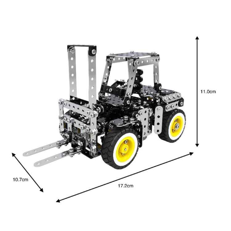 589PCS Stainless Steel Gear Manually Operated Forklift DIY Assembly Building Block Educational Toys Kit for MoFun SW-030