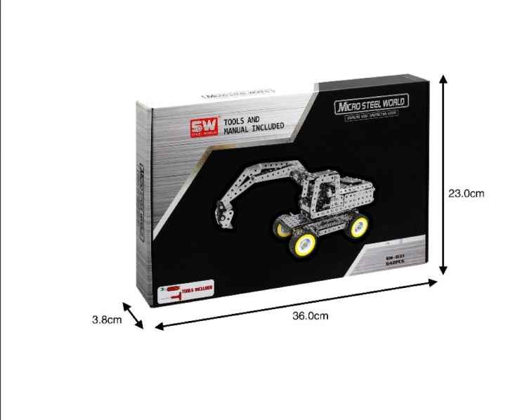 642PCS Connecting Rod Manually Operated Excavator DIY Assembly Building Block Educational Toys Kit For MoFun SW-031