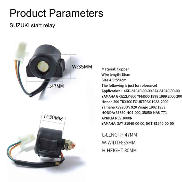 For Suzuki Start Relay Motorcycle Start Relay Suzuki DR 250