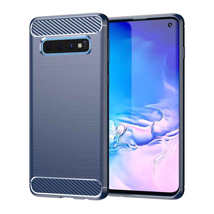 Brushed Texture Carbon Fiber TPU Case for Galaxy S10