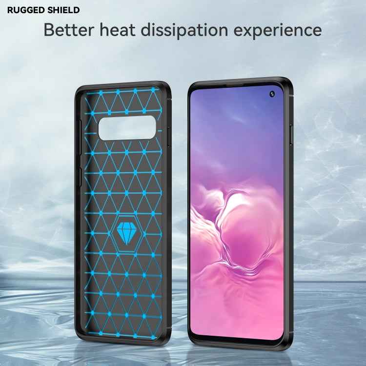Brushed Texture Carbon Fiber TPU Case for Galaxy S10