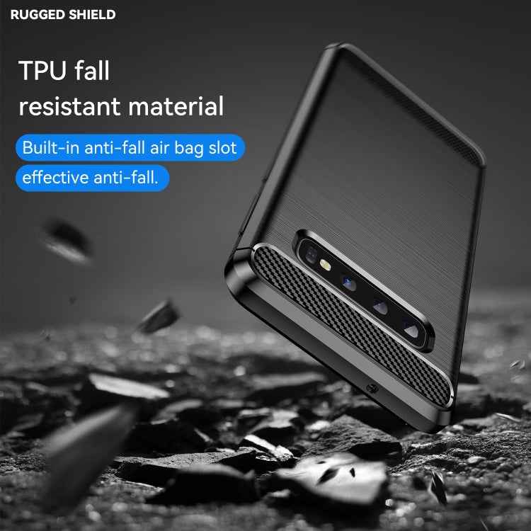 Brushed Texture Carbon Fiber TPU Case for Galaxy S10