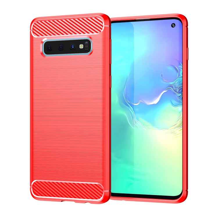 Brushed Texture Carbon Fiber TPU Case for Galaxy S10