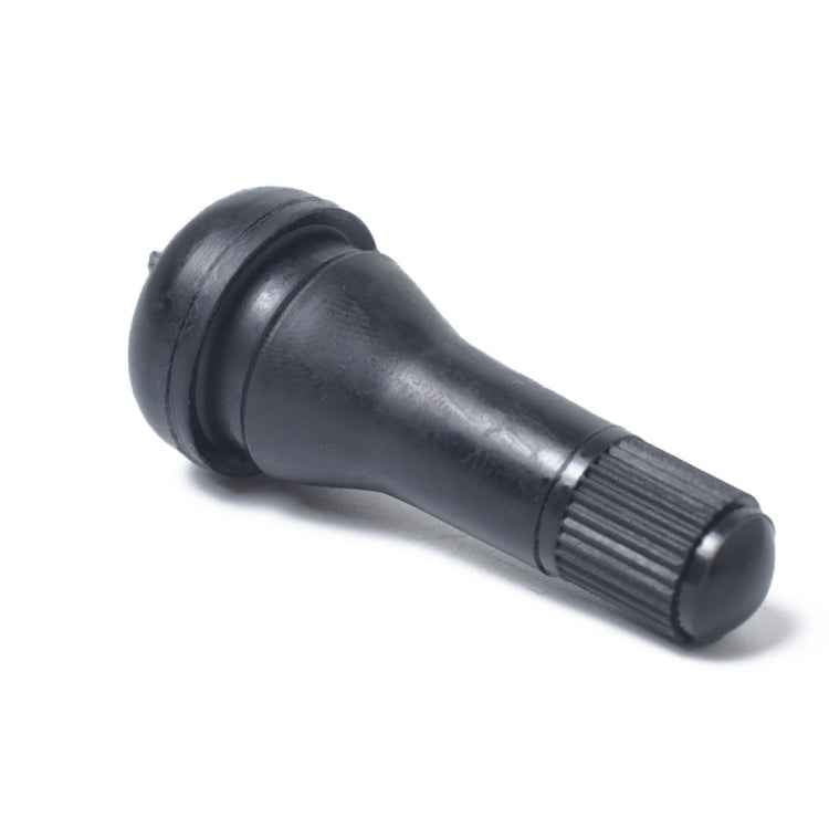 Snap-in Short Black Rubber Valve Stem (TR413) 4-Pack with Valve Core Wrench for Tubeless 0.453 Inch 11.5mm Rim Holes on Standard Vehicle Tires