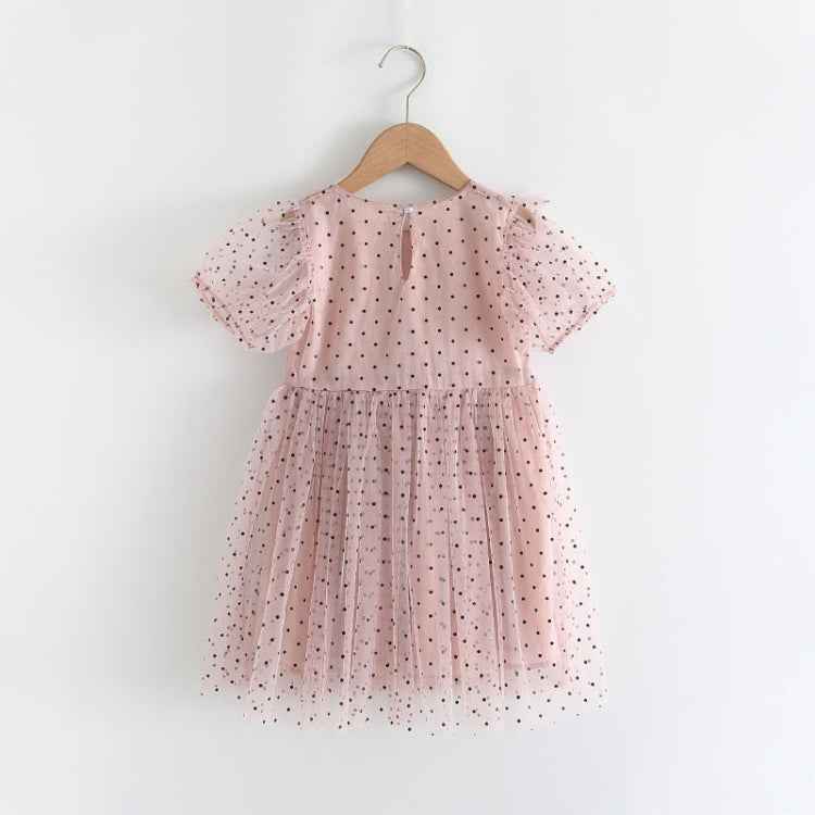Girls Mesh Dot Lace Dress