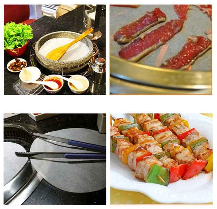 Household Food Grade Aluminum Alloy Kitchen Non-stick Coating Pressure Meat Patty Cake Hamburger Mold with 40 PCS Sided Silicone Papers