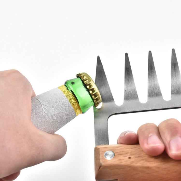 2 PCS Bear Claw Shaped stainless steel Barbecue Fork Chicken Shredded Wooden Handle Anti-skid Creative Kitchen Fork Claw Meat Claw Splitter with