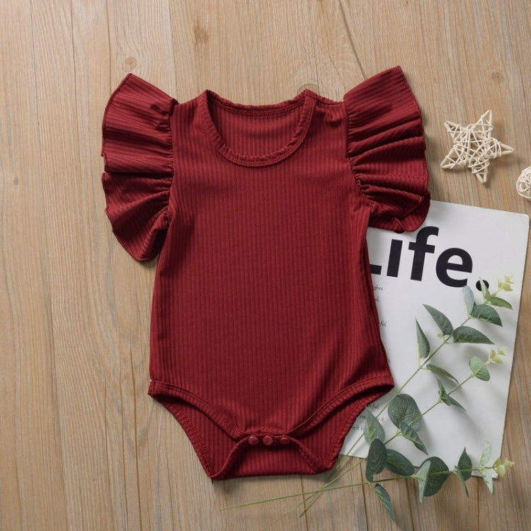 Baby One-piece Romper With Large Lace Sleeves