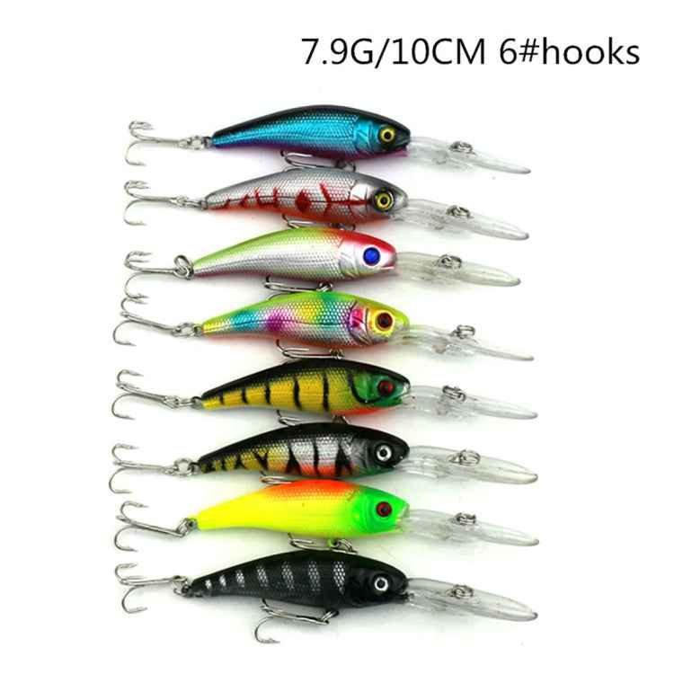 HENGJIA Set002 43 PCS Sequin Set Metal Sequins False Bait Fresh Sea Bass Fishing Bait Set, Length: 5 to 10.5cm, Bagged