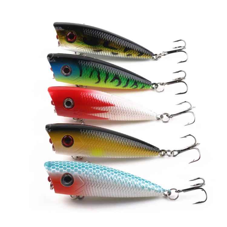 HENGJIA PO035 6cm/6g 5 PCS Simulation Hard Baits Fishing Lures Set Tackle Baits Fit Saltwater and Freshwater