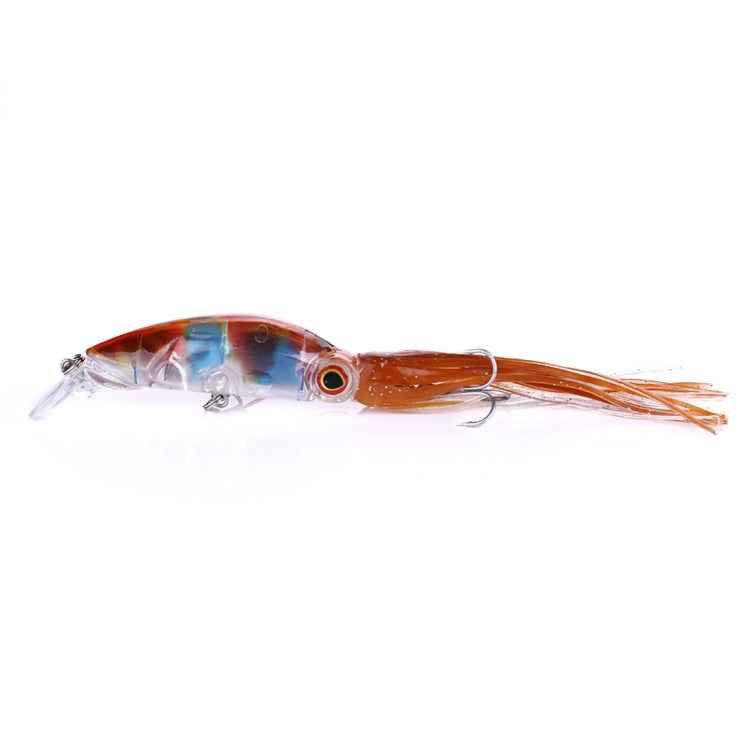 HENGJIA JIZ002 10cm/16.6g Big Octopus Squid Shaped Hard Baits Long Shot Fishing Lures Tackle Baits Fit Sea Fishing and Freshwater Fishing