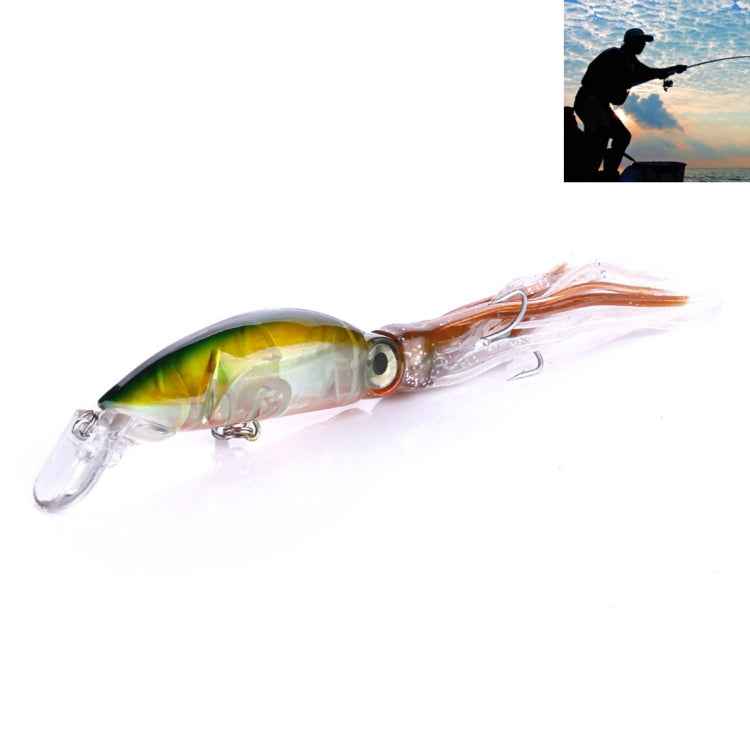 HENGJIA JIZ002 10cm/16.6g Big Octopus Squid Shaped Hard Baits Long Shot Fishing Lures Tackle Baits Fit Sea Fishing and Freshwater Fishing