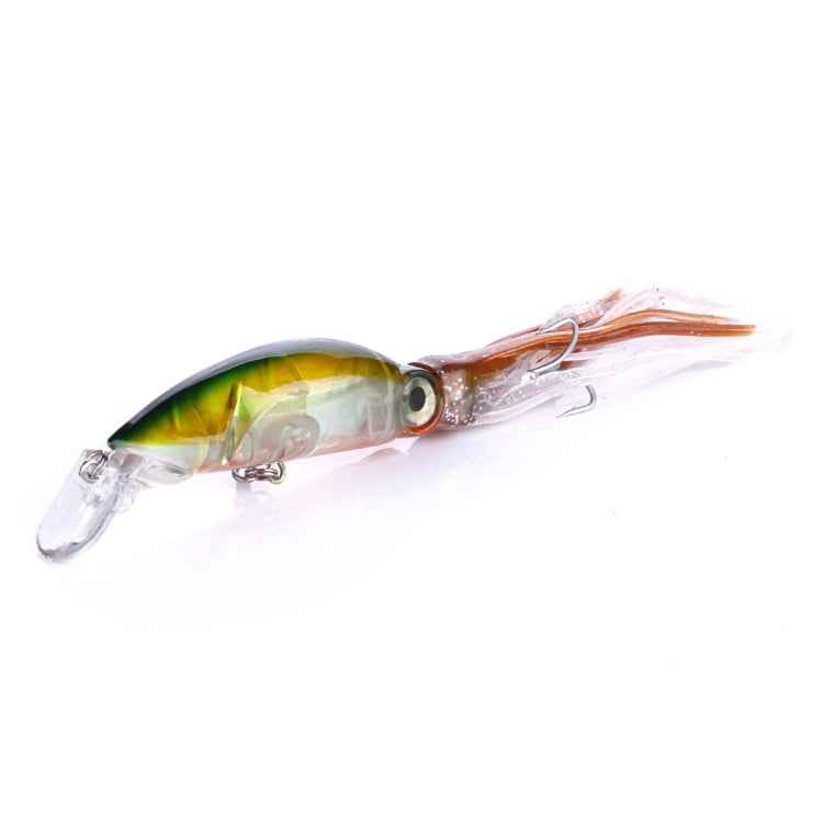 HENGJIA JIZ002 10cm/16.6g 8 PCS Big Octopus Squid Shaped Hard Baits Long Shot Fishing Lures Tackle Baits Fit Sea Fishing and Freshwater Fishing,Bagged