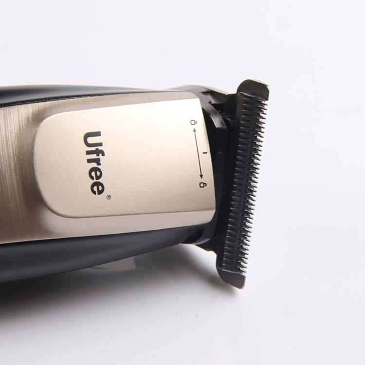 Ufree U-512 Professional Hair Salon Rechargeable Engraved Text Small Hair Clipper Hair Trimmer, EU Plug