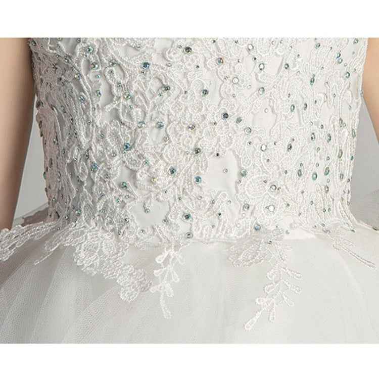 Sleeveless Long Lace Princess Dress Pettiskirt Performance Formal Dress for Girls
