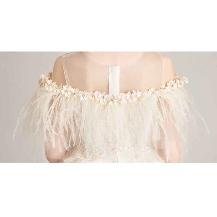 Round Neck Strapless Front Short Back Long Lace Princess Dress Pettiskirt Performance Formal Dress for Girls