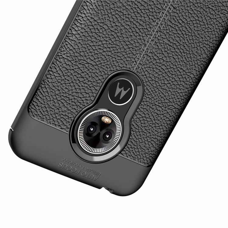 Litchi Texture TPU Shockproof Case for MOTO E6