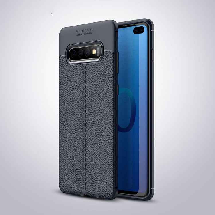 Litchi Texture TPU Shockproof Case for Galaxy S10+