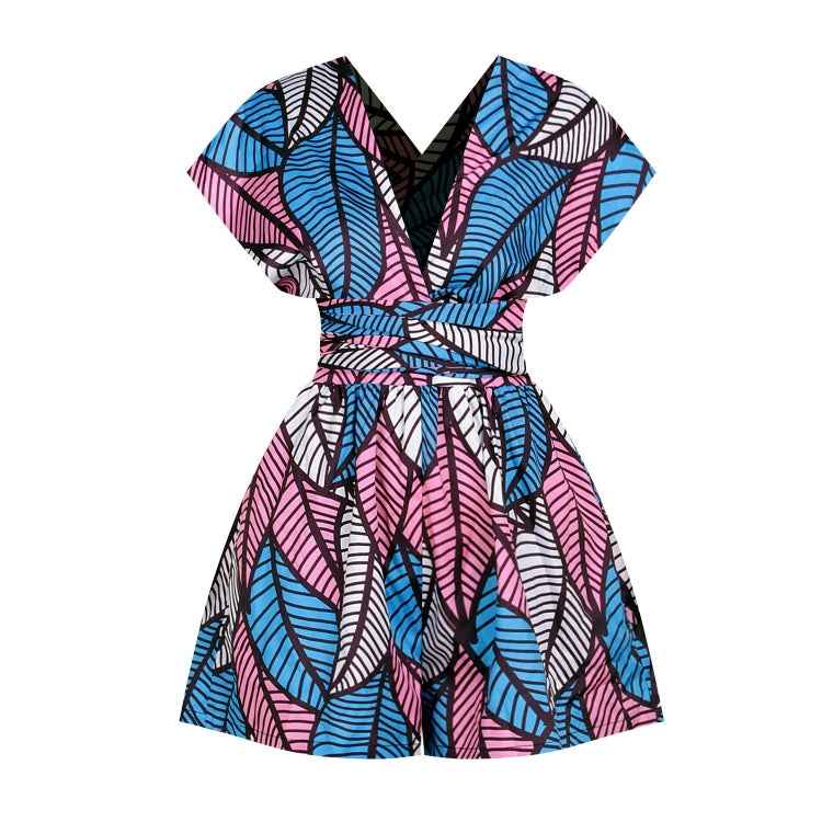 Ladies Casual Loose Print Multi-wear Jumpsuit