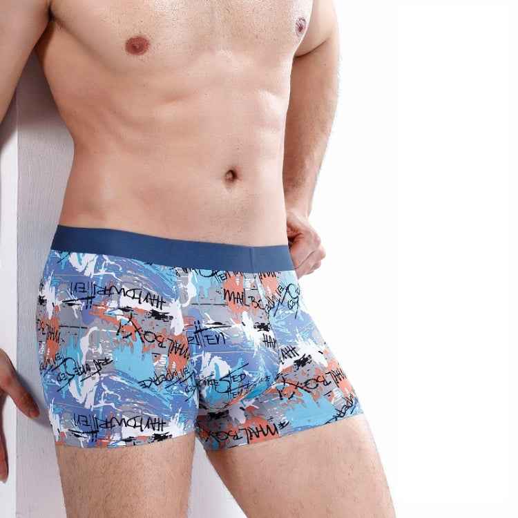 Men Ice Silk Seamless Breathable Boxer Underwear