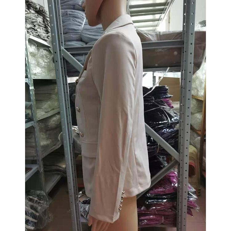 Solid Color Slim Long-sleeved Cardigan Short Suit Jacket for Ladies, S, M, L, XL