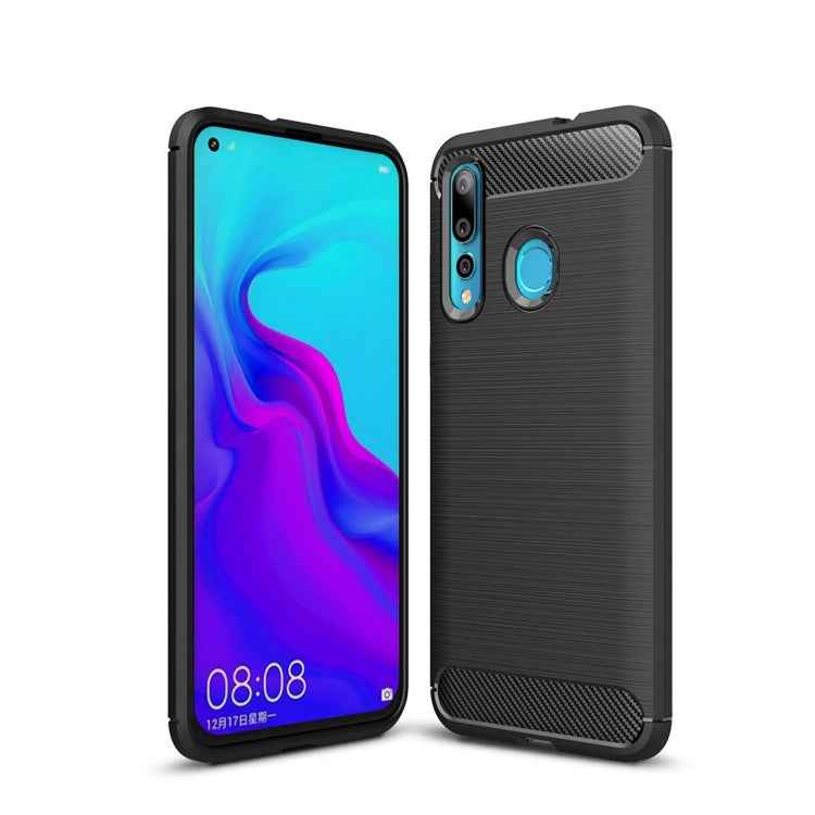 Brushed Texture Carbon Fiber Shockproof TPU Case for Huawei Nova 4