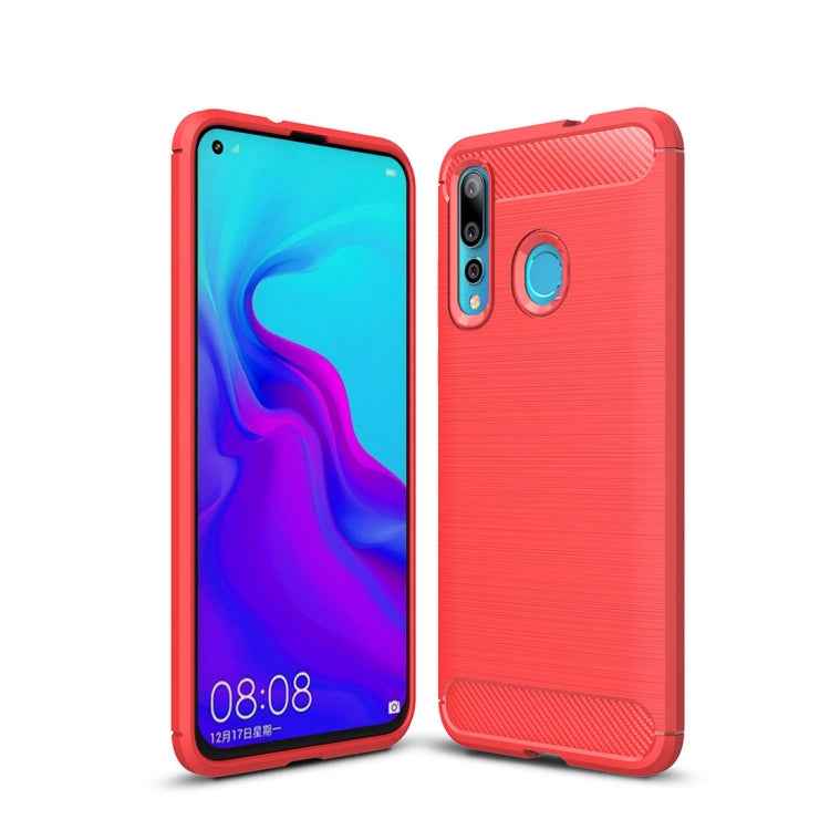 Brushed Texture Carbon Fiber Shockproof TPU Case for Huawei Nova 4
