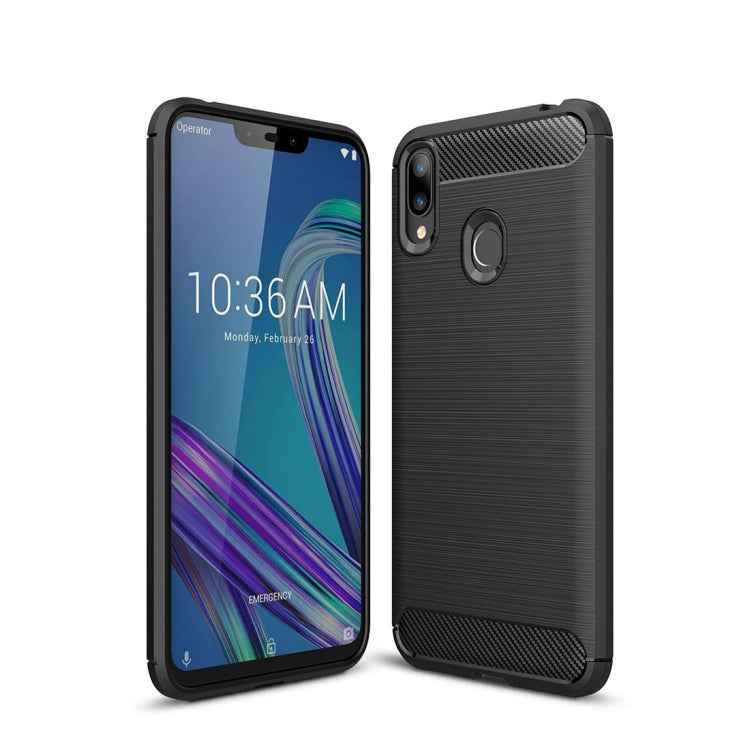 Brushed Texture Carbon Fiber Shockproof TPU Case for ASUS ZenFone Max (M2)