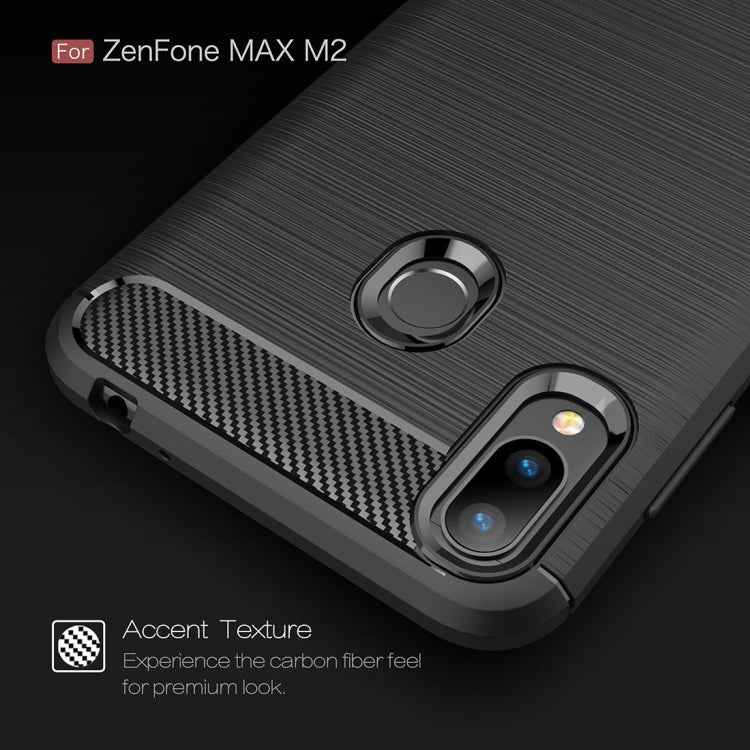 Brushed Texture Carbon Fiber Shockproof TPU Case for ASUS ZenFone Max (M2)