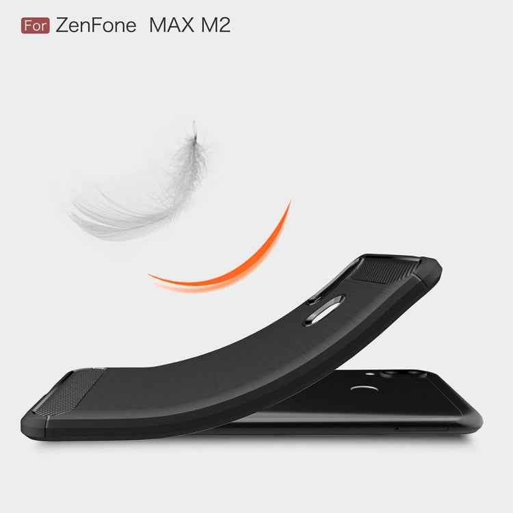 Brushed Texture Carbon Fiber Shockproof TPU Case for ASUS ZenFone Max (M2)
