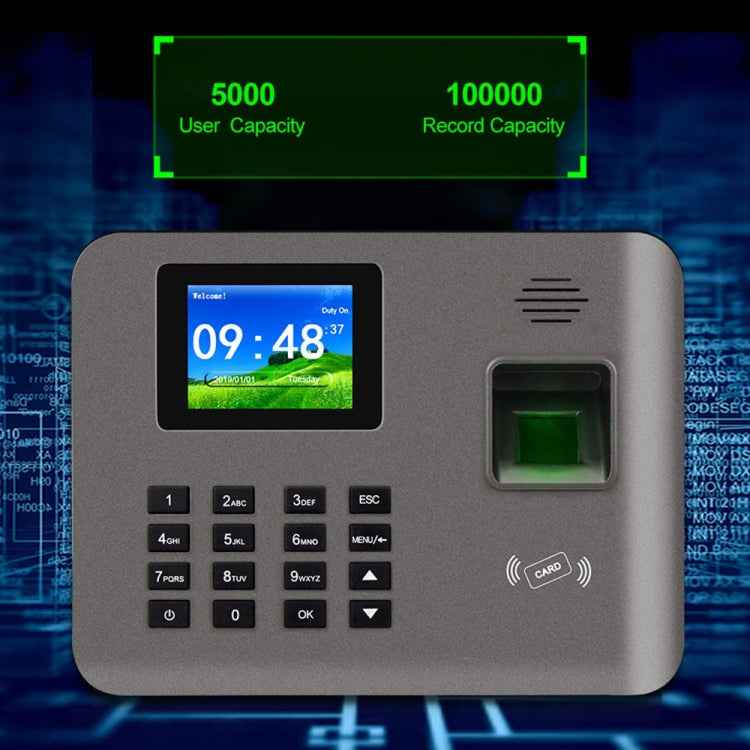 Realand AL321D Fingerprint Time Attendance with 2.4 inch Color Screen & ID Card Function & Battery