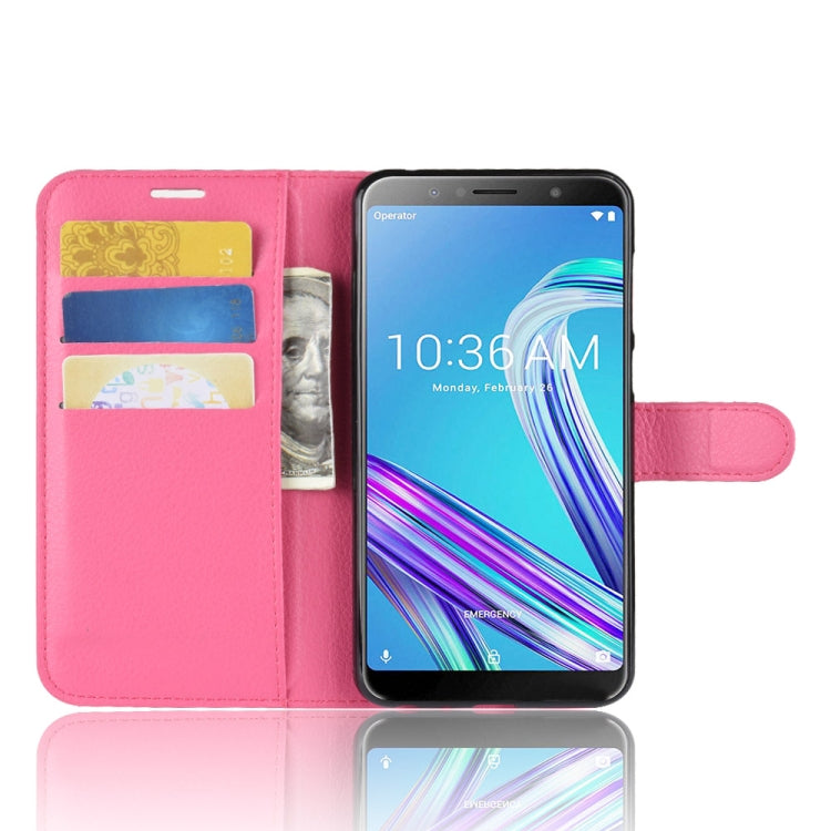 Litchi Texture Horizontal Flip Leather Case for Asus Zenfone Max Pro (M1) ZB601KL, with Wallet & Holder & Card Slots, For Zenfone Max Pro (M1) ZB601KL