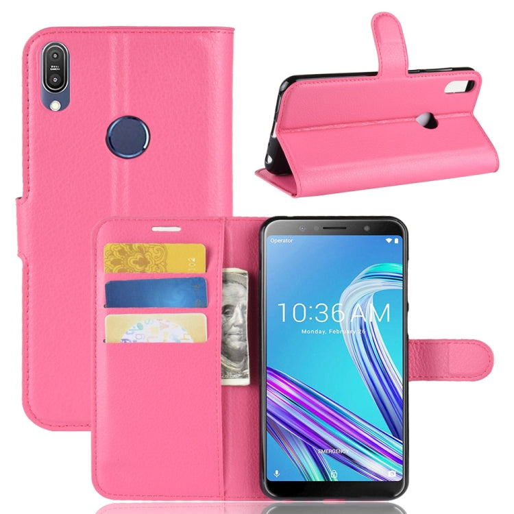 Litchi Texture Horizontal Flip Leather Case for Asus Zenfone Max Pro (M1) ZB601KL, with Wallet & Holder & Card Slots, For Zenfone Max Pro (M1) ZB601KL