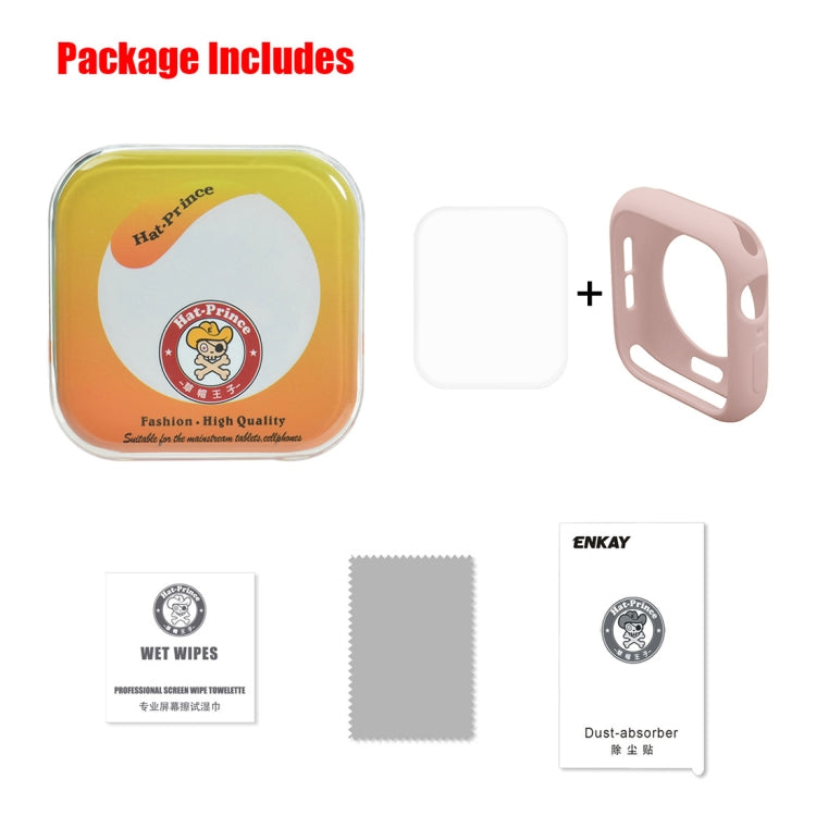 ENKAY Hat-Prince 2 in 1 TPU Semi-clad Protective Shell + 3D Full Screen PET Curved Heat Bending HD Screen Protector For Apple Watch Series 6 / 5 / 4 / Watch SE 44mm