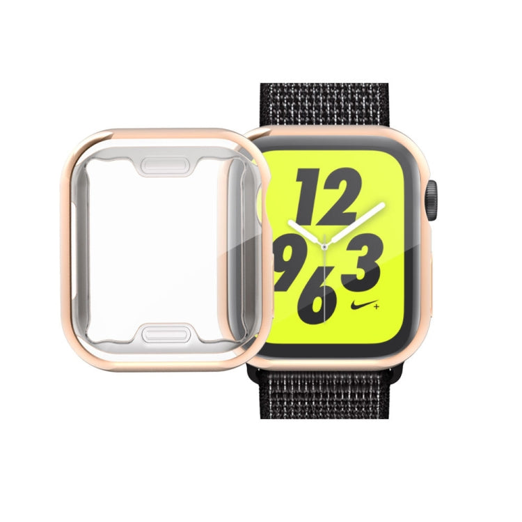 Full Coverage Plating TPU Case for Apple Watch Series 5 & 4 44mm, For Series 5 & 4 44mm