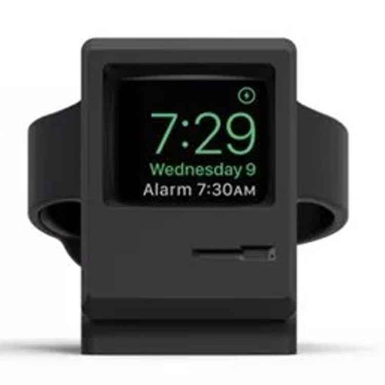 Retro Style Silica Gel Apple Watch Charging Dock Stand Holder Station