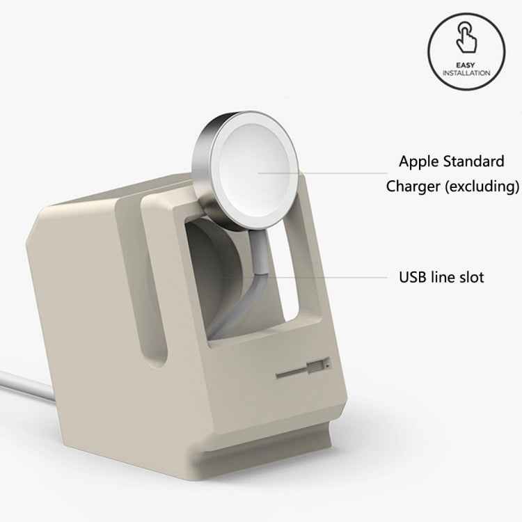 Retro Style Silica Gel Apple Watch Charging Dock Stand Holder Station