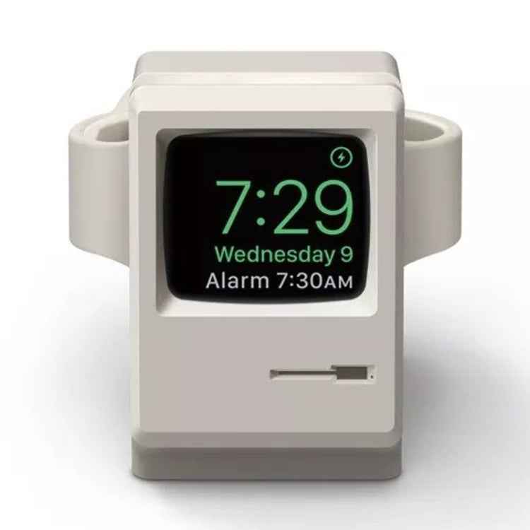 Retro Style Silica Gel Apple Watch Charging Dock Stand Holder Station