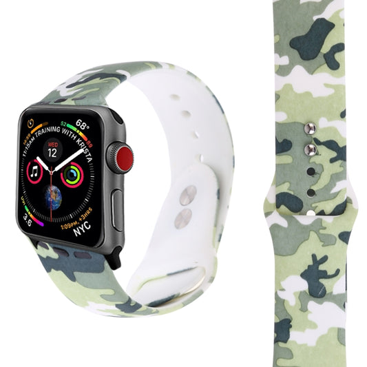 Silicone Printing Strap for Apple Watch Series 5 & 4 40mm (Color Flower Pattern), 40mm