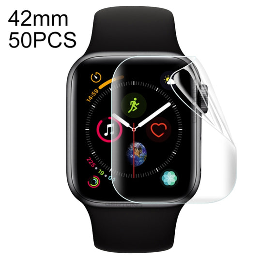 50 PCS For Apple Watch 42mm Soft Hydrogel Film Full Cover Front Protector, For Apple Watch 42mm(50 PCS)