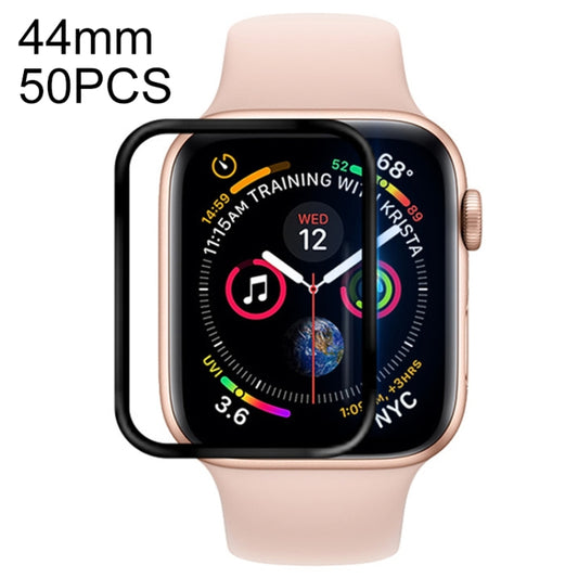 50 PCS For Apple Watch Series 5 & 4 44mm Soft PET Film Full Cover Screen Protector, 44mm, For Apple Watch Series 5 & 4 44mm(50 PCS)