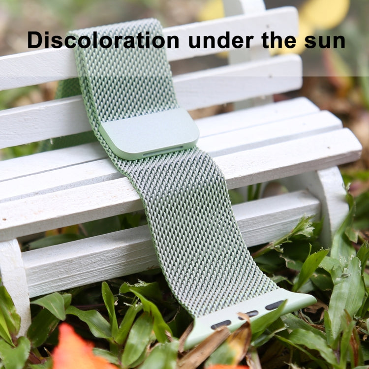 For Apple Watch Ultra 49mm&Watch Ultra 2 49mm / Series 10 46mm / 9&8&7 45mm / SE 3&SE 2&6&SE&5&4 44mm / 3&2&1 42mm Color-changing Magnetic Nylon Watch Band, 44mm