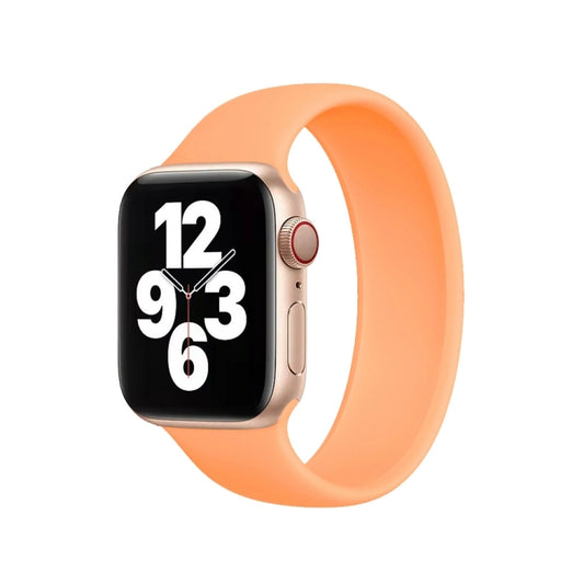 For Apple Watch Series 10 42mm / 9&8&7 41mm / SE 3&SE 2&6&SE&5&4 40mm / 3&2&1 38mm Solid Color Elastic Silicone Watch Band, Size:L 156mm