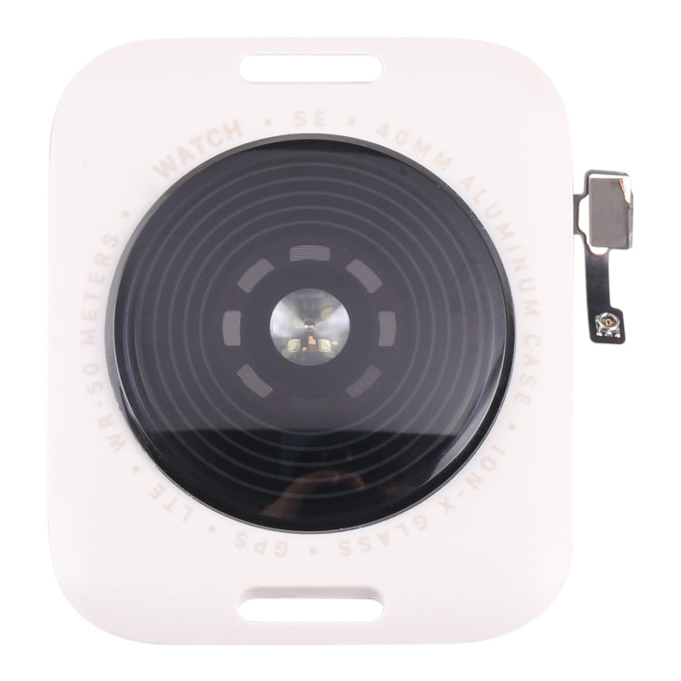 Glass Back Cover With Wireless Charging Coil For Apple Watch Series SE 2022 40mm GPS Edition(Starlight Color), For Watch Series SE 2022 40mm GPS