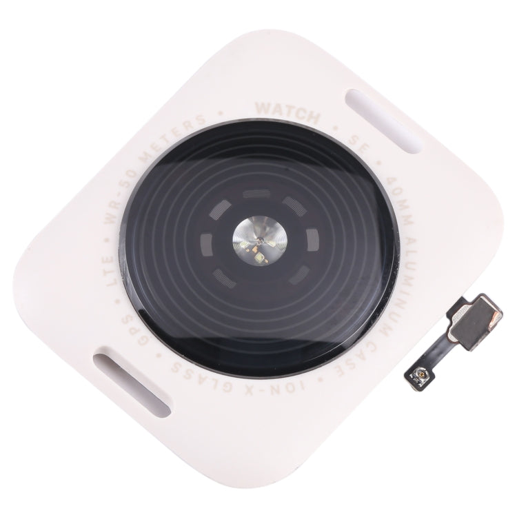 Glass Back Cover With Wireless Charging Coil For Apple Watch Series SE 2022 40mm GPS Edition(Starlight Color), For Watch Series SE 2022 40mm GPS