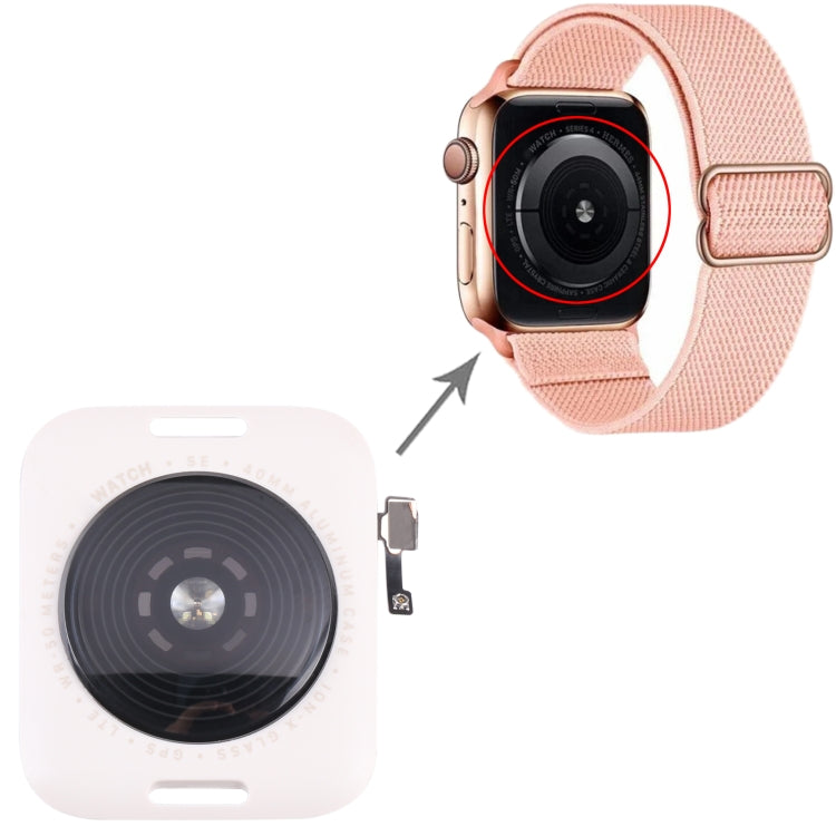 Glass Back Cover With Wireless Charging Coil For Apple Watch Series SE 2022 40mm GPS Edition(Starlight Color), For Watch Series SE 2022 40mm GPS