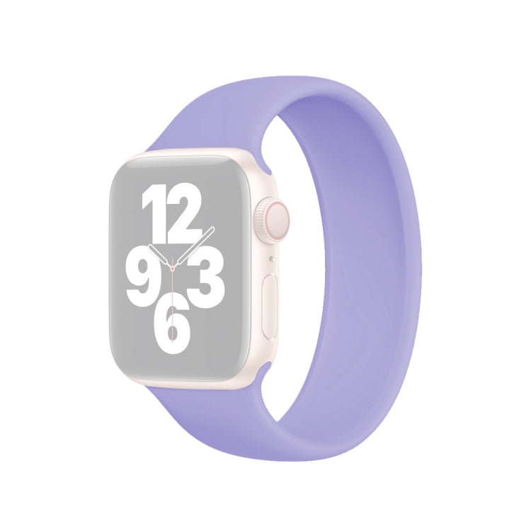 For Apple Watch Ultra 49mm&Watch Ultra 2 49mm / Series 10 46mm / 9&8&7 45mm / SE 3&SE 2&6&SE&5&4 44mm / 3&2&1 42mm Solid Color Elastic Silicone Watch Band, Size:L 156mm
