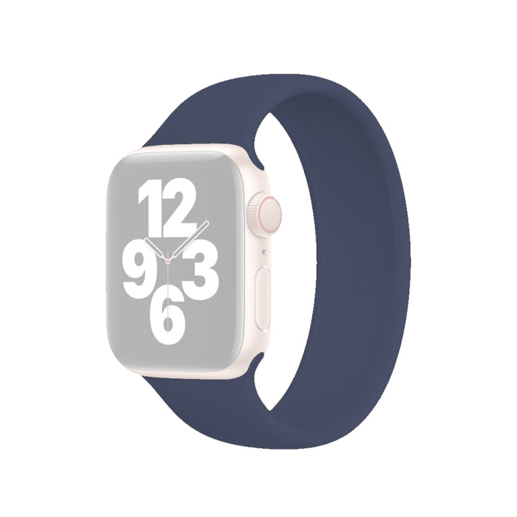 For Apple Watch Ultra 49mm&Watch Ultra 2 49mm / Series 10 46mm / 9&8&7 45mm / SE 3&SE 2&6&SE&5&4 44mm / 3&2&1 42mm Solid Color Elastic Silicone Watch Band, Size:L 156mm