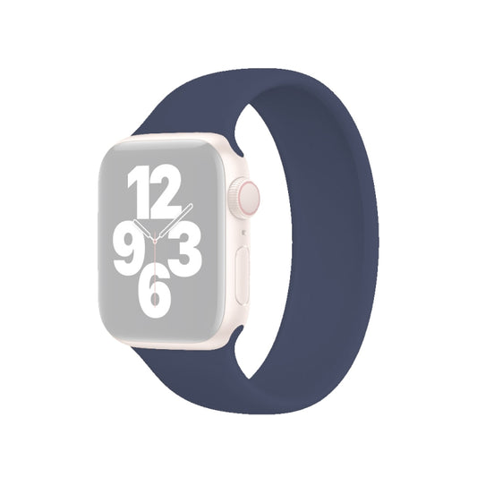 For Apple Watch Ultra 49mm&Watch Ultra 2 49mm / Series 10 46mm / 9&8&7 45mm / SE 3&SE 2&6&SE&5&4 44mm / 3&2&1 42mm Solid Color Elastic Silicone Watch Band, Size:L 156mm