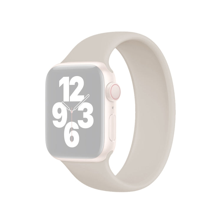 For Apple Watch Ultra 49mm&Watch Ultra 2 49mm / Series 10 46mm / 9&8&7 45mm / SE 3&SE 2&6&SE&5&4 44mm / 3&2&1 42mm Solid Color Elastic Silicone Watch Band, Size:L 156mm